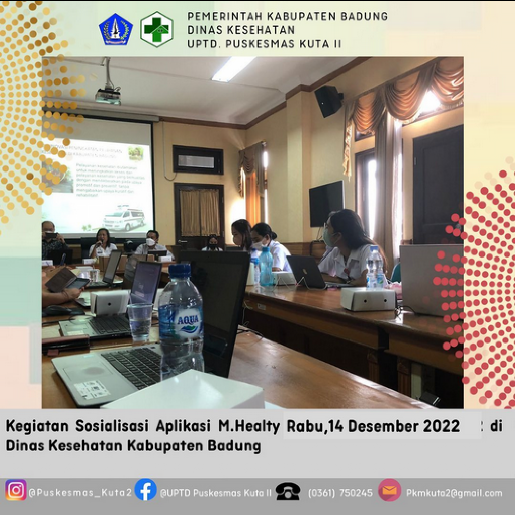 Kegiatan sosialisasi aplikasi M.Health